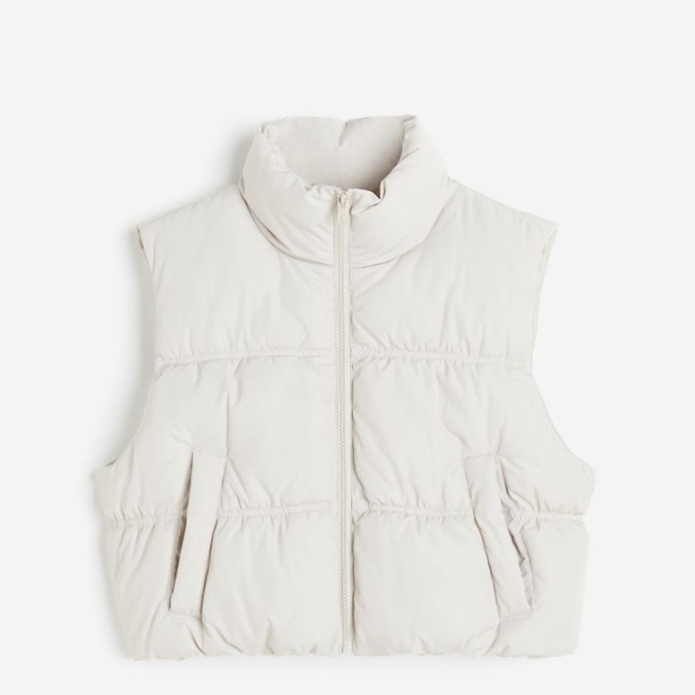 Women's Cream Puffer Vest